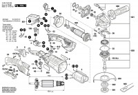 Bosch 3 603 CA2 900 Pws 1300-125 Ce Angle Grinder 230 V / Eu Spare Parts